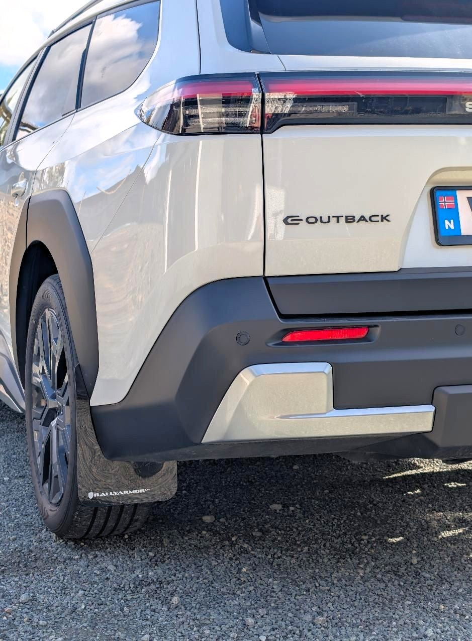2026 Subaru Trailseeker & E-Outback Black Mud Flap Metallic Black Logo