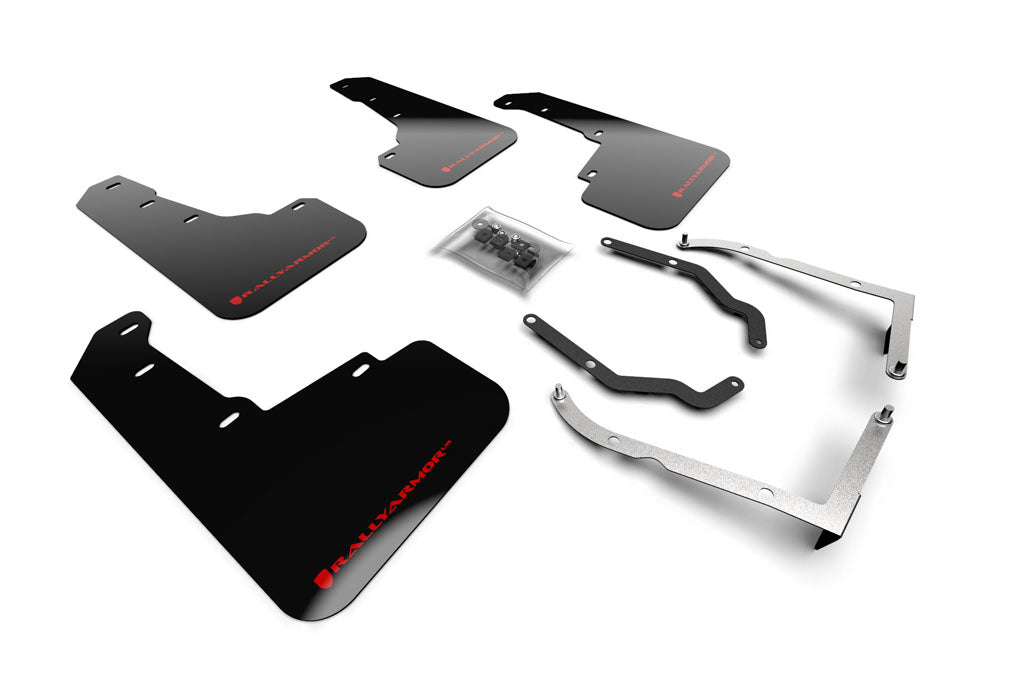 2018-2023 Subaru XV Crosstrek Lift/AT Black UR Mud Flap Red Logo - MF46-LTUR-BLK/RD
