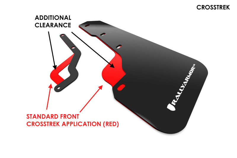 2018-2023 Subaru XV Crosstrek Lift/AT Black UR Mud Flap Red Logo - MF46-LTUR-BLK/RD